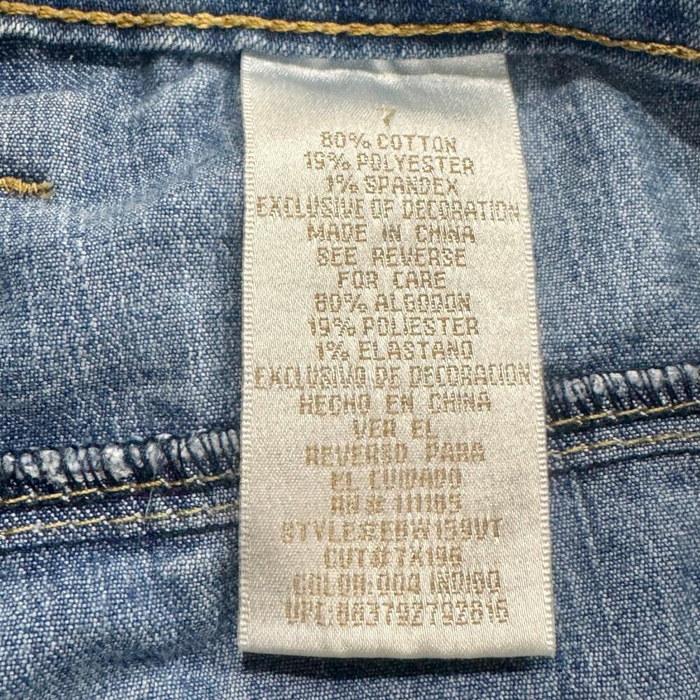 Vintage Y2K Baby Phat Cuffed Capri Jeans Gold Cat Size 7 - Picture 5 of 7